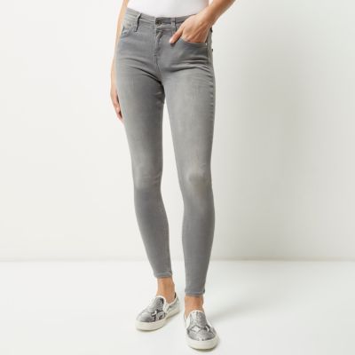 Grey Amelie super skinny jeans